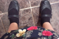 I wore socks with my shoes because of pain